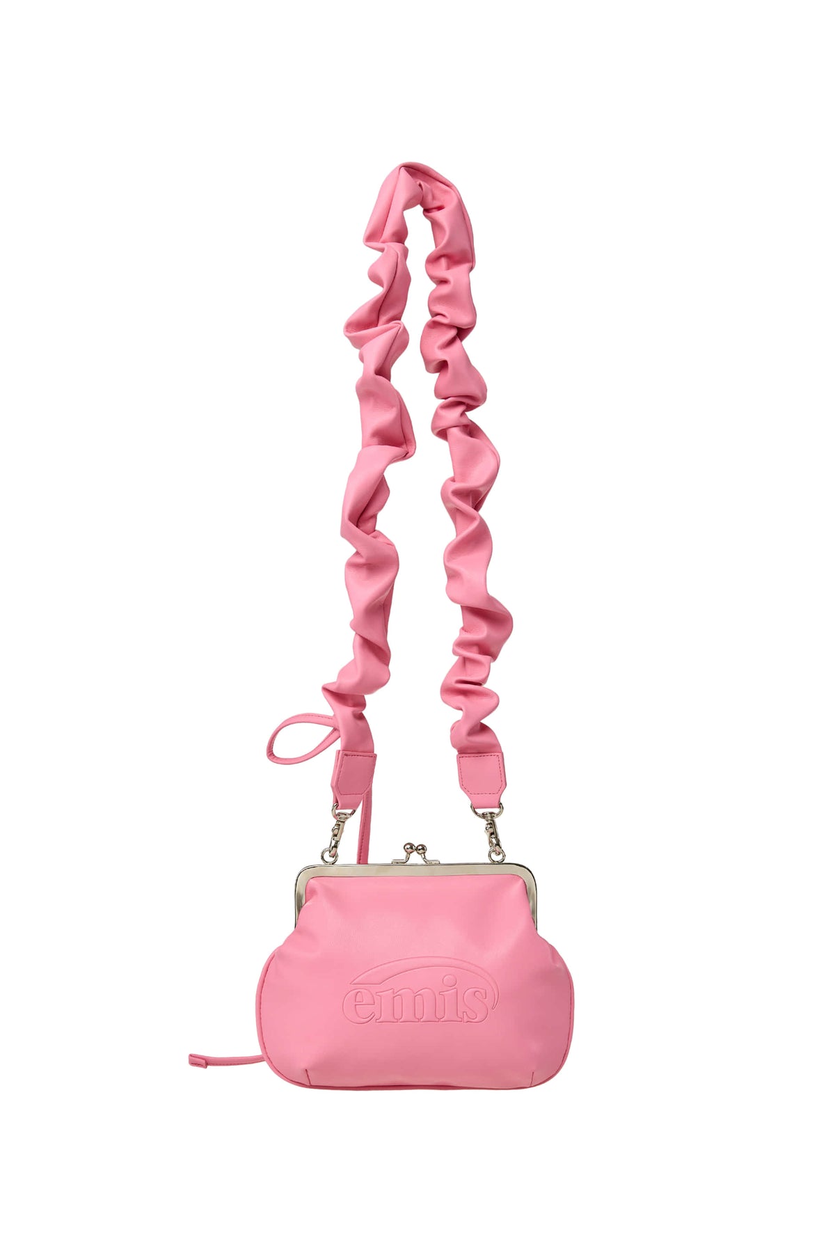 EMIS String Strap Clasp Frame Purse Bag-Pink