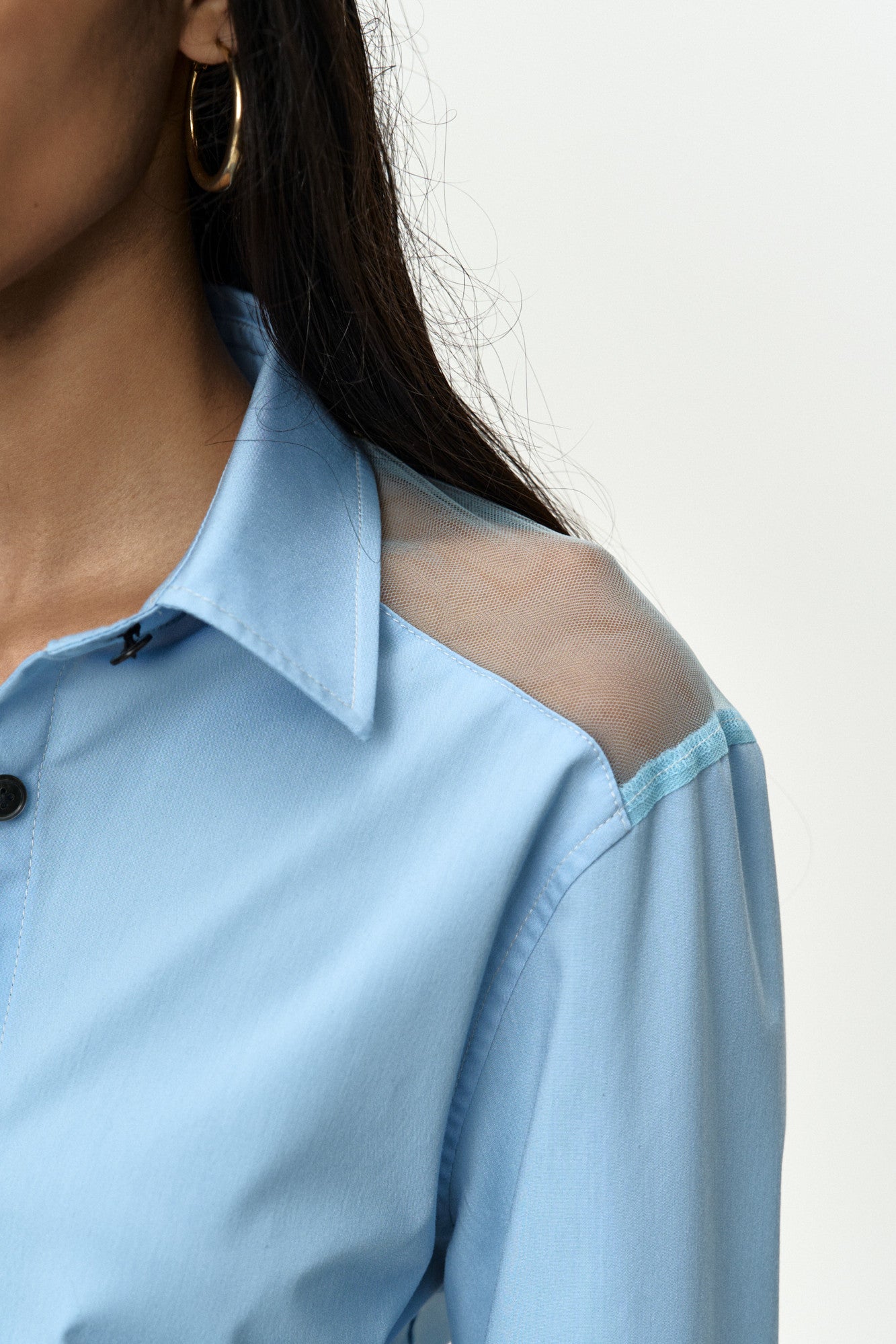 Andersson Bell Mesh Twist-Tuck Shirt