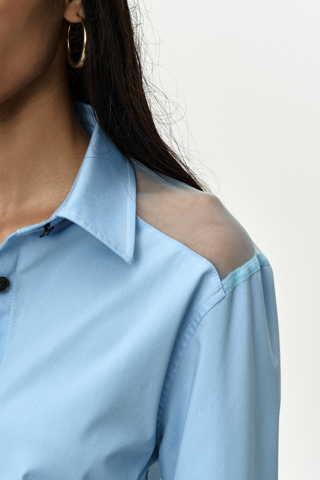 Andersson Bell Mesh Twist-Tuck Shirt