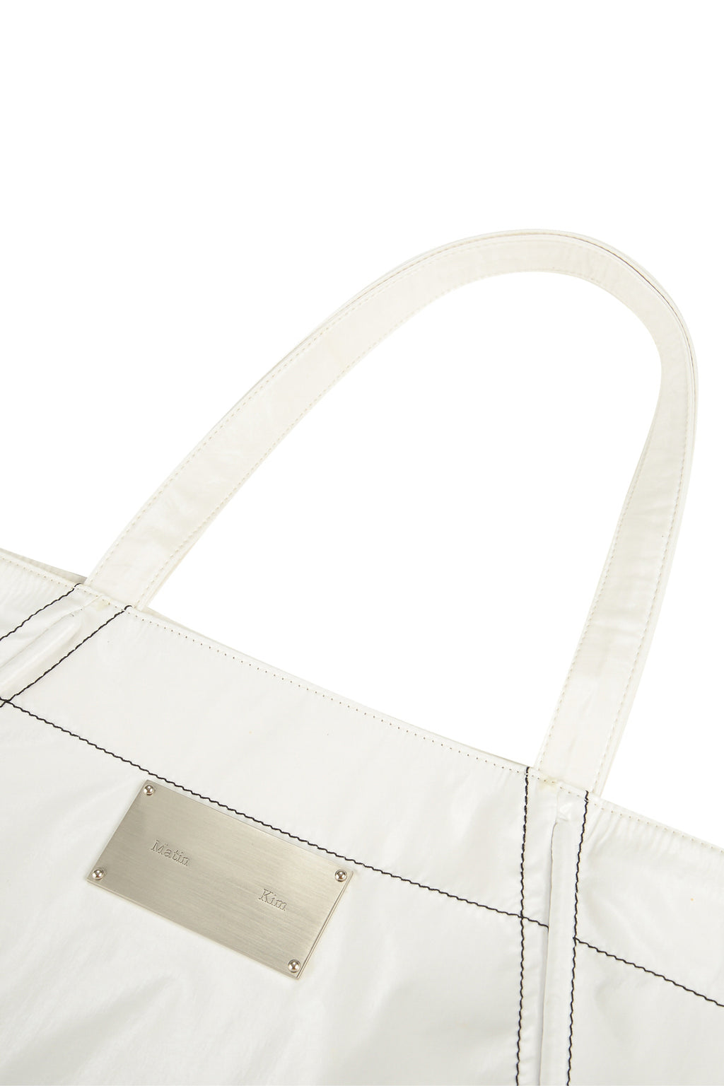 [matinkim] BIG COATING TOTE BAG IN WHITE