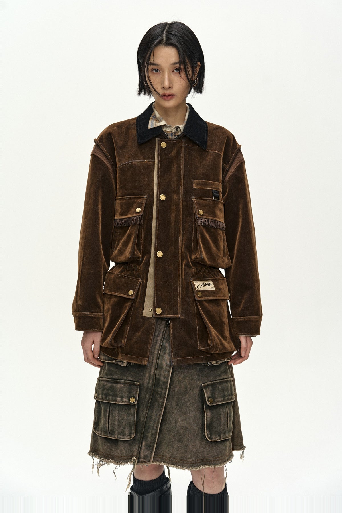 Andersson Bell Multi-Pocket Velvet Safari Jacket