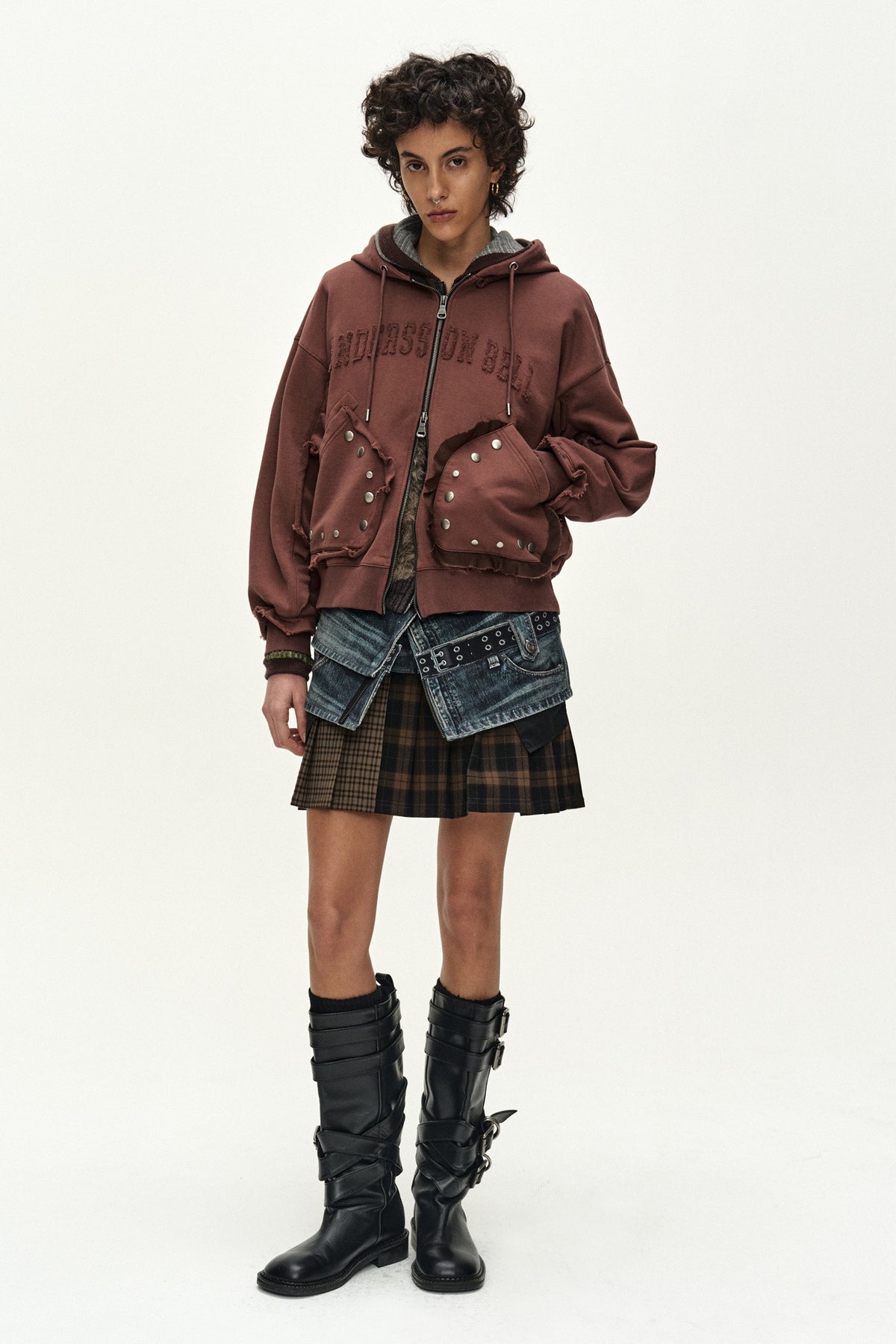 Andersson Bell Asymmetric Layered Wrap Skirt