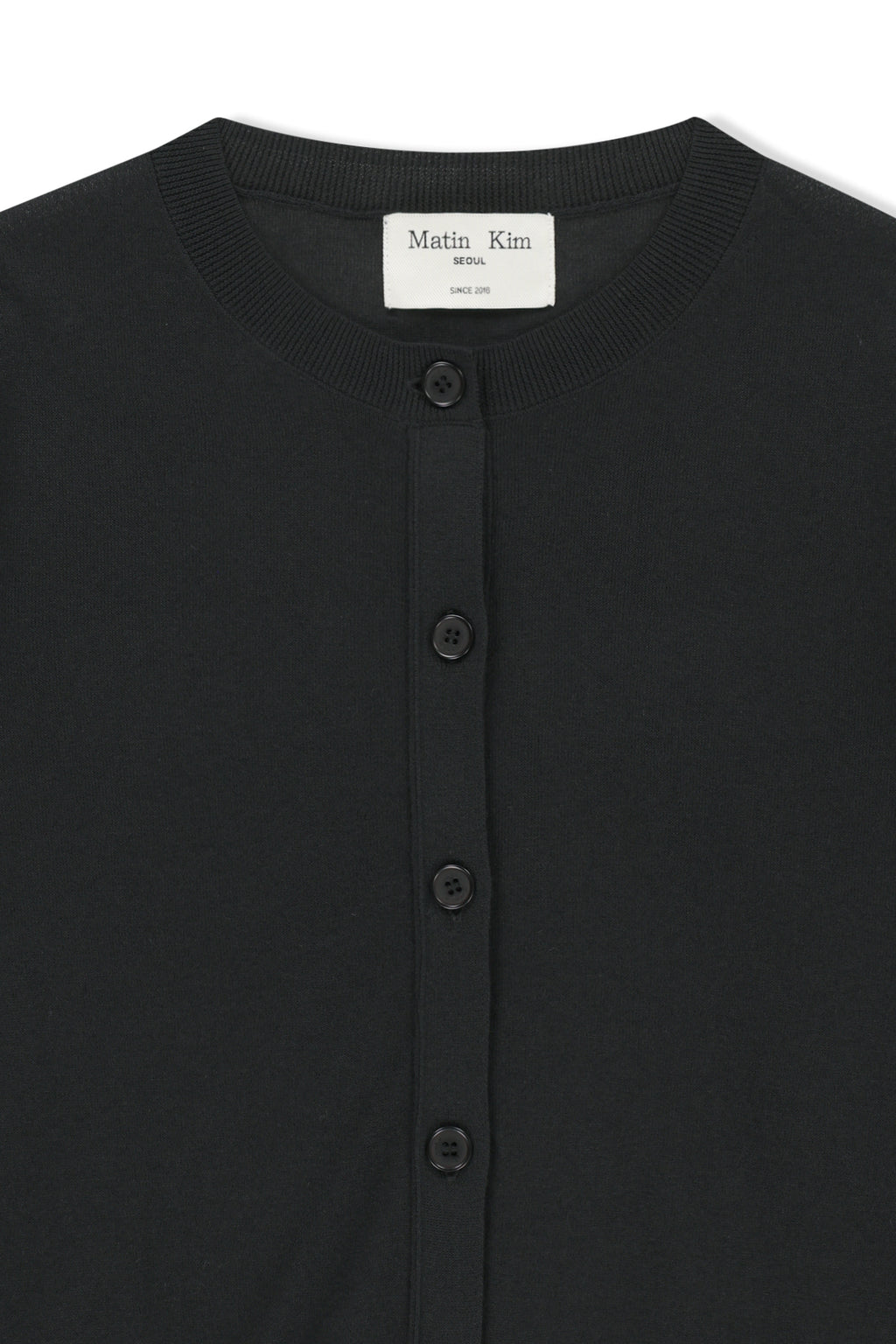 [matinkim] Back Logo Sheer Cardigan For Women IN Black