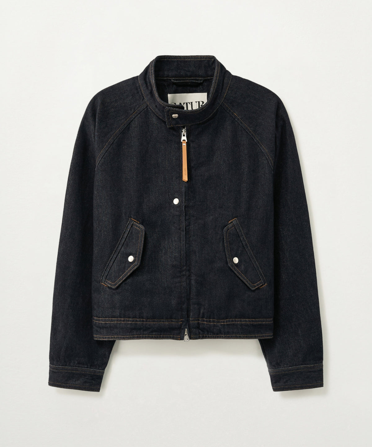 Satur (W) Nonefade Denim Harrington Jacket - Indigo