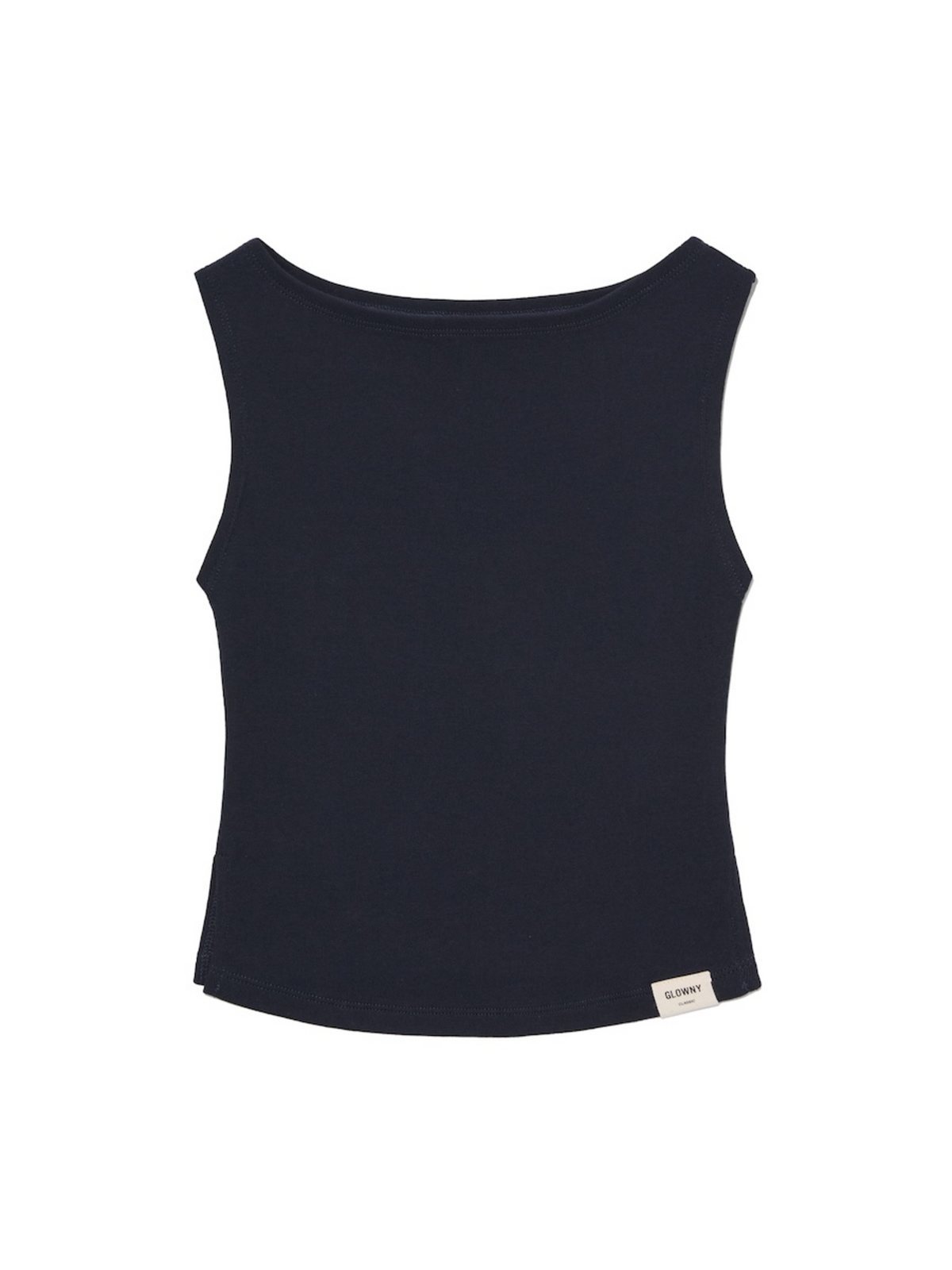 GLOWNY G Slit Sleeveless Top (Navy)