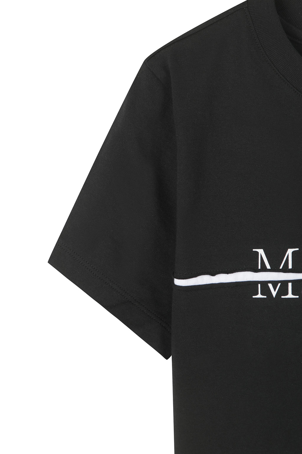 Matinkim Matin Kim Logo Cutted Crop Top IN Black