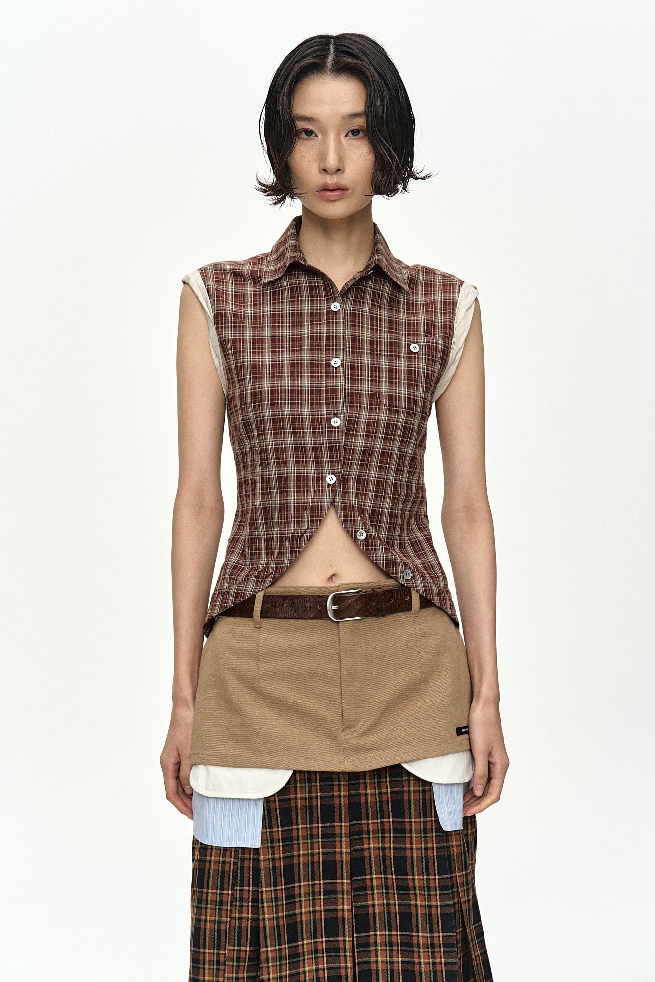 Andersson Bell Check Sleeveless Shirt
