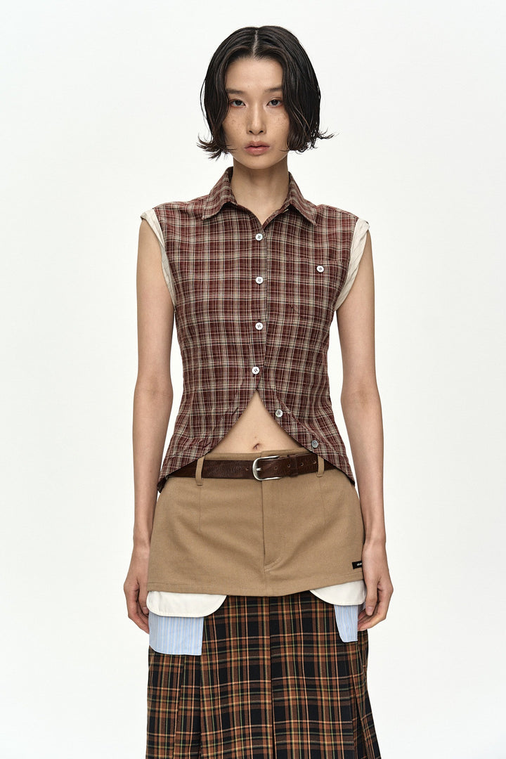 Andersson Bell Check Sleeveless Shirt