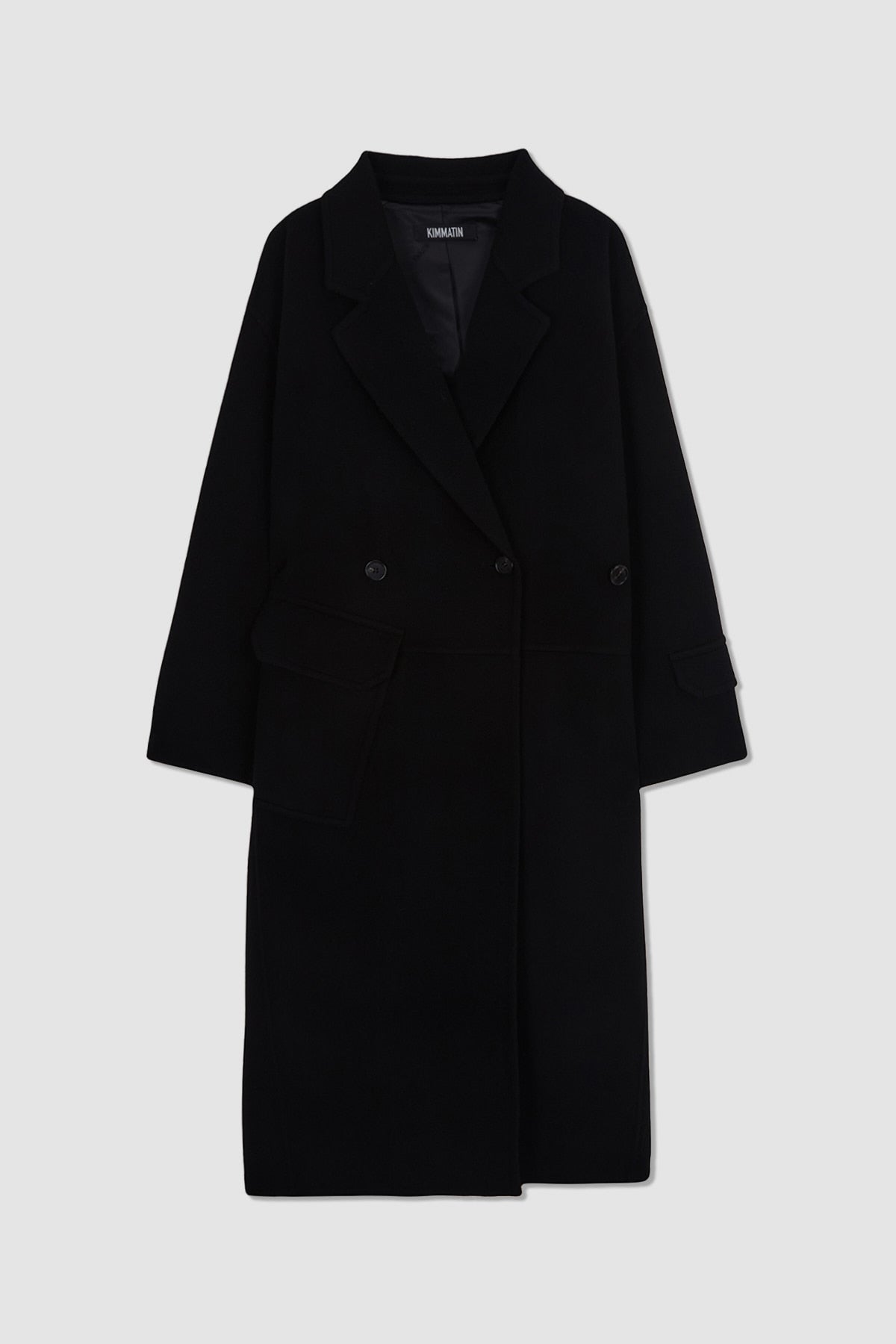 Matinkim Hand Made Belted Double Wool Coat IN Black