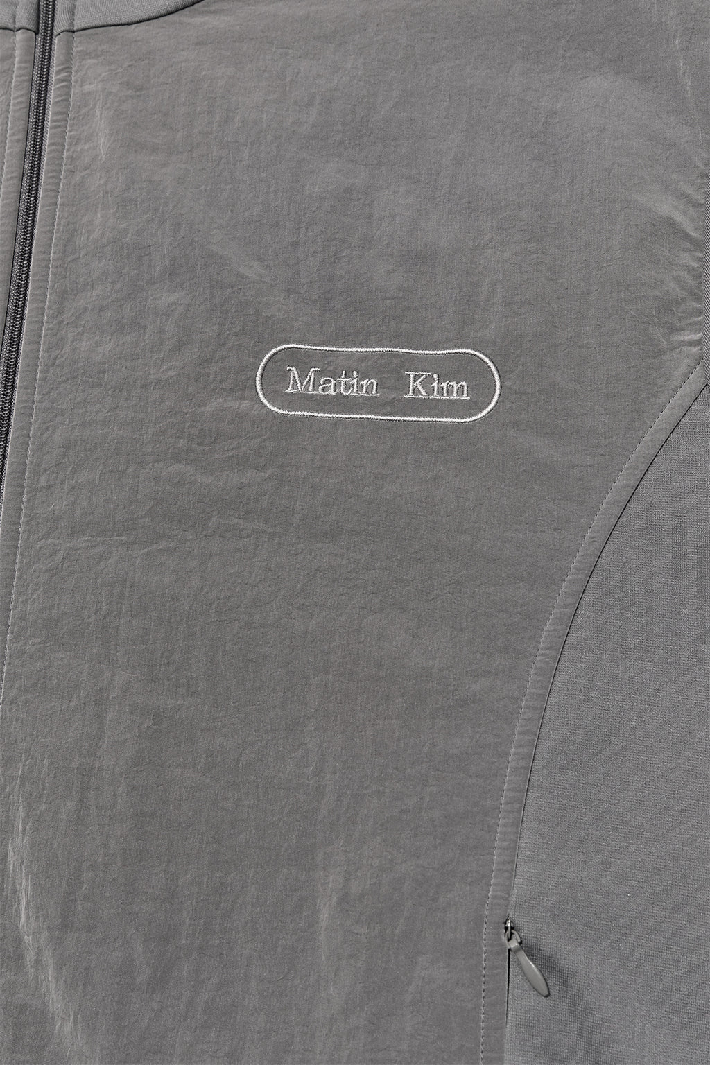 [matinkim] HIGH NECK WINDBREAKER ZIP UP FOR MEN IN GREY