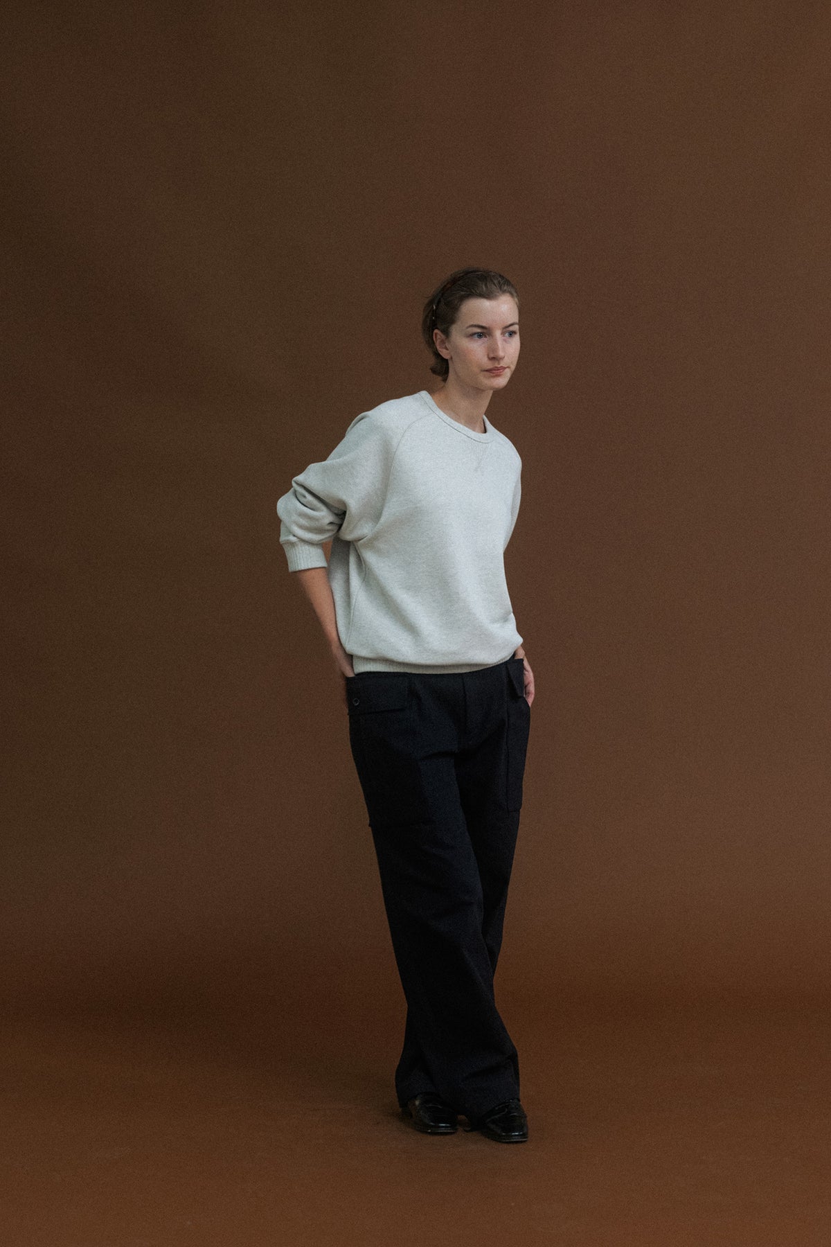 Nothing Written Vintage cotton sweatshirt (Melange gray)