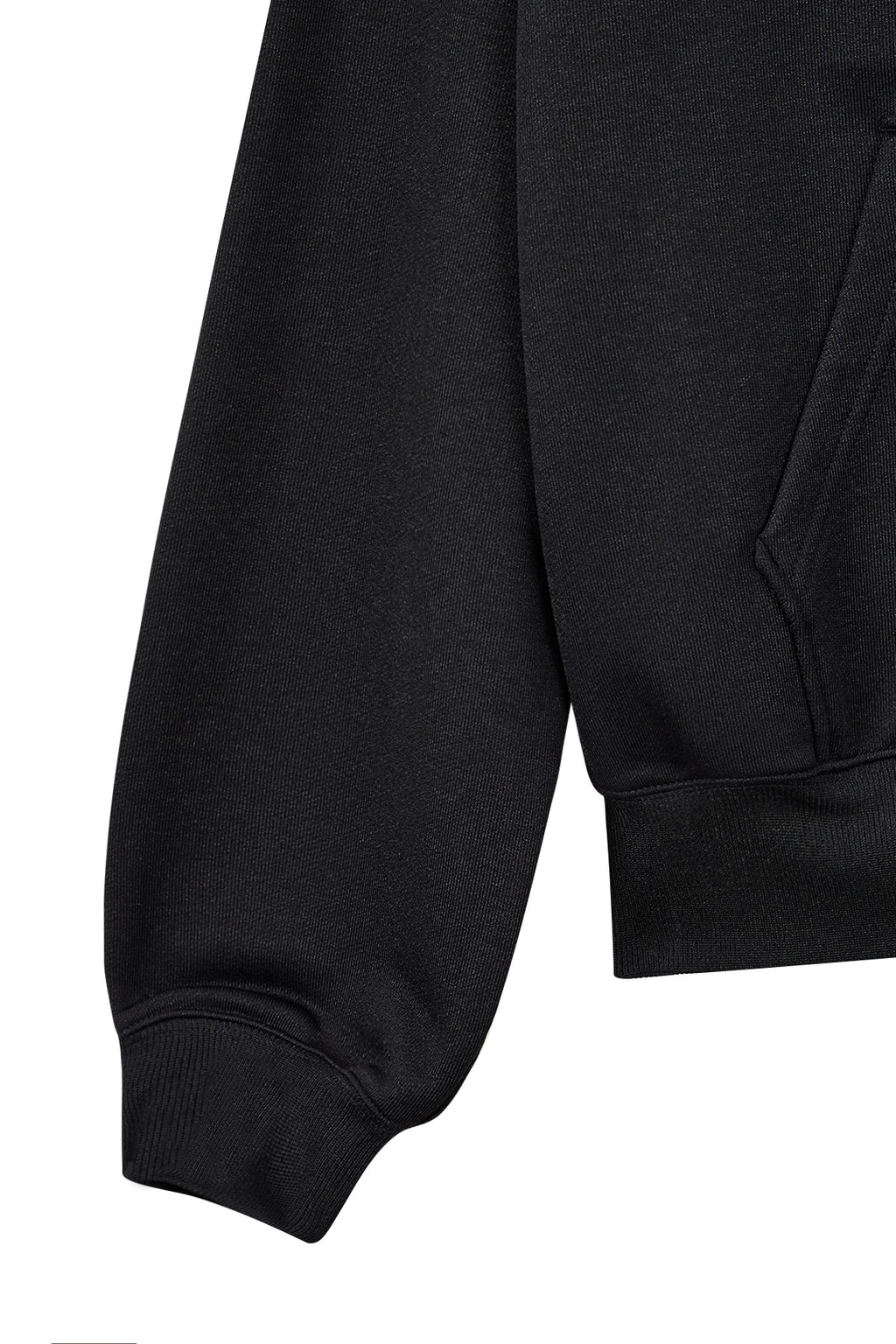 Matinkim Back Logo Glitter Hoody Zip UP For Women IN Black