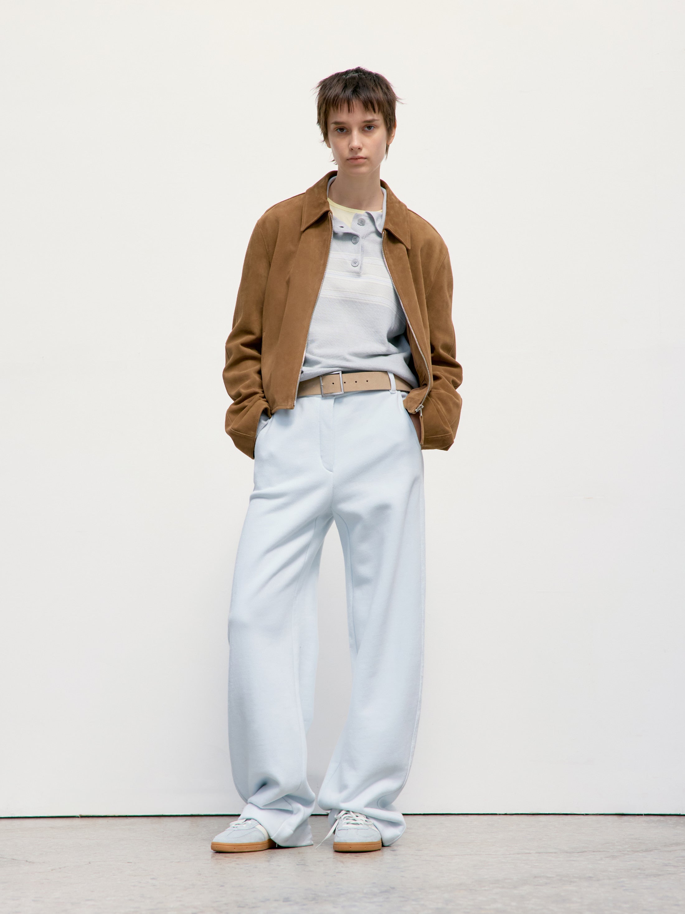 Low Classic Jersey Cocoon Fit Pants Light Blue