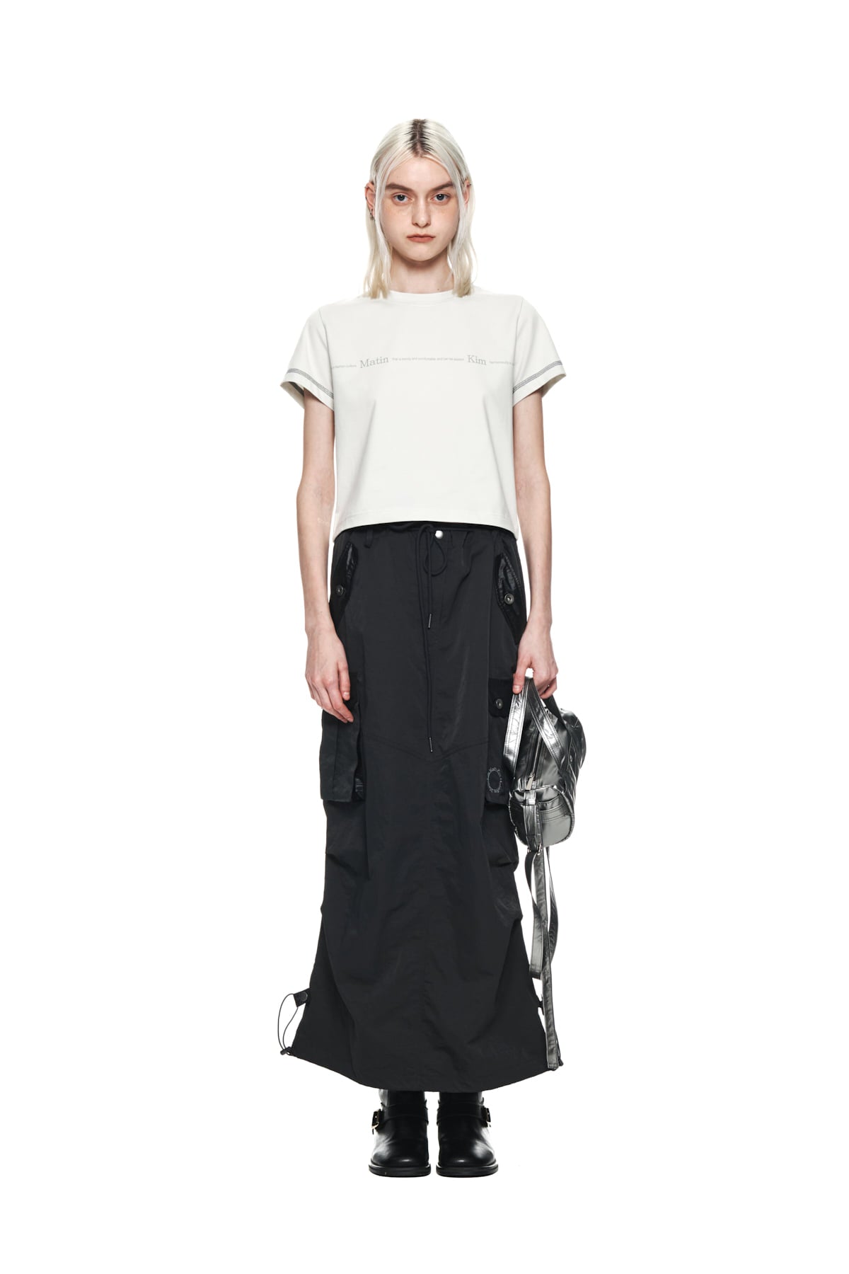 Matinkim Cargo Maxi Skirt IN Charcoal