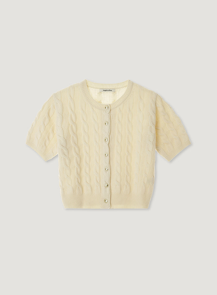 Mango Maniplease Manila Cable Cardigan
