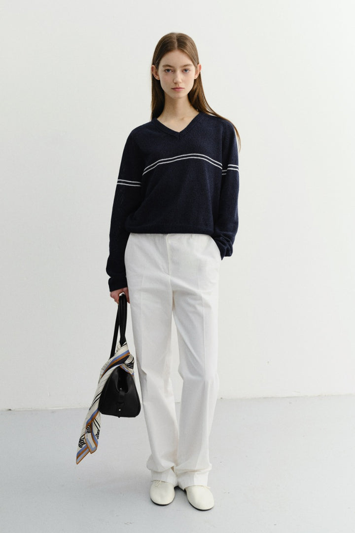 Dunst Summer Straight Chino Slacks White