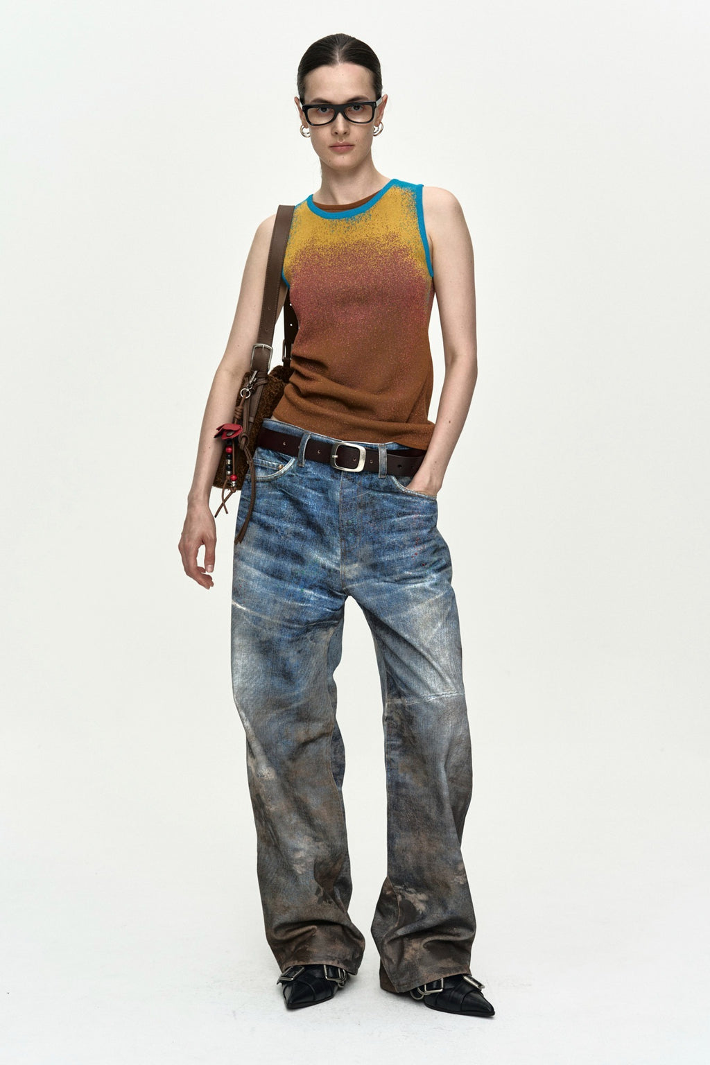 Andersson Bell Unisex Festival Mud Printed Jeans