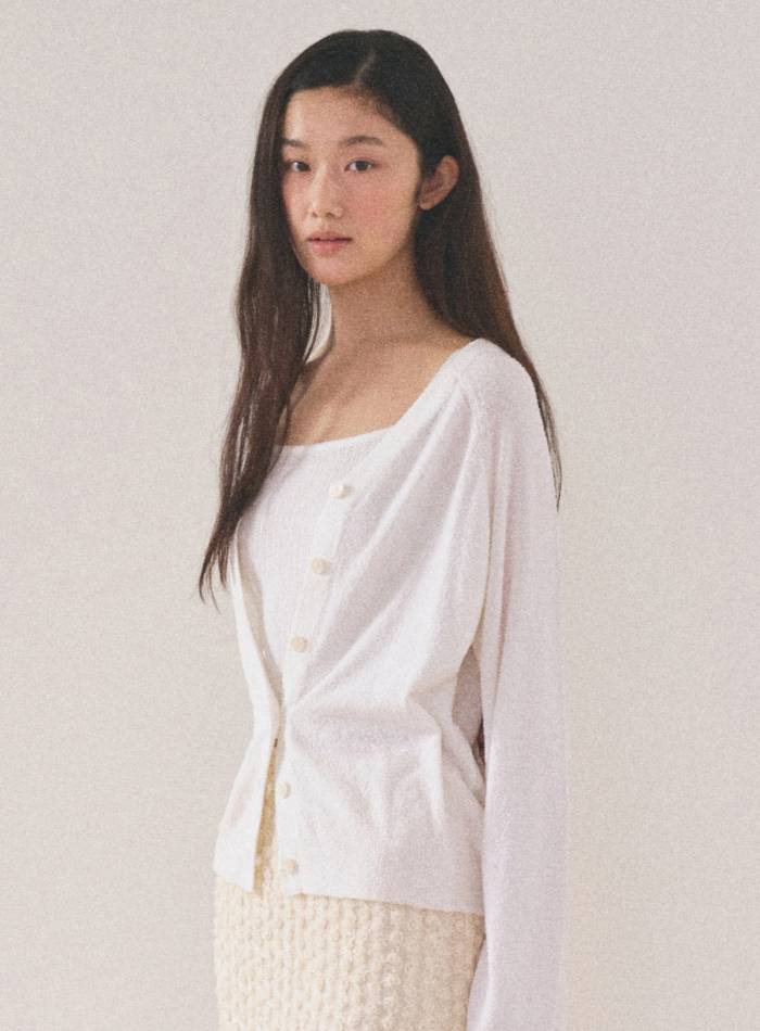 Mango Maniplease Yuri Cardigan Set Ivory