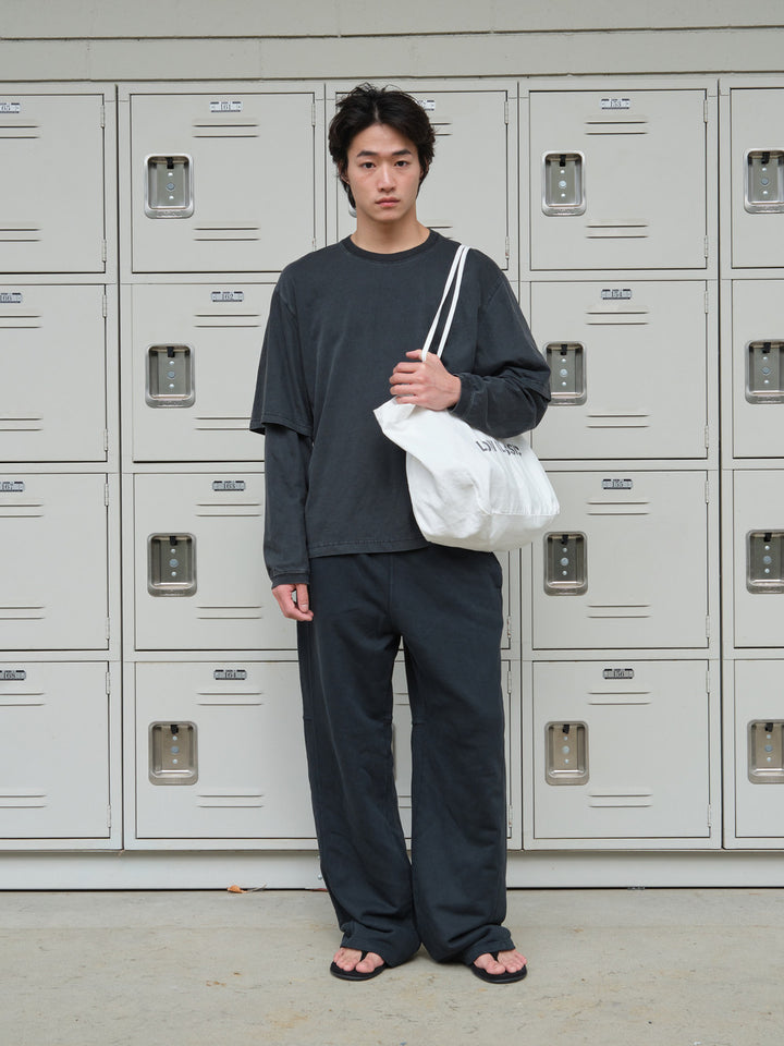 Low Classic Oversized Lc Layered Tee Charcoal Black