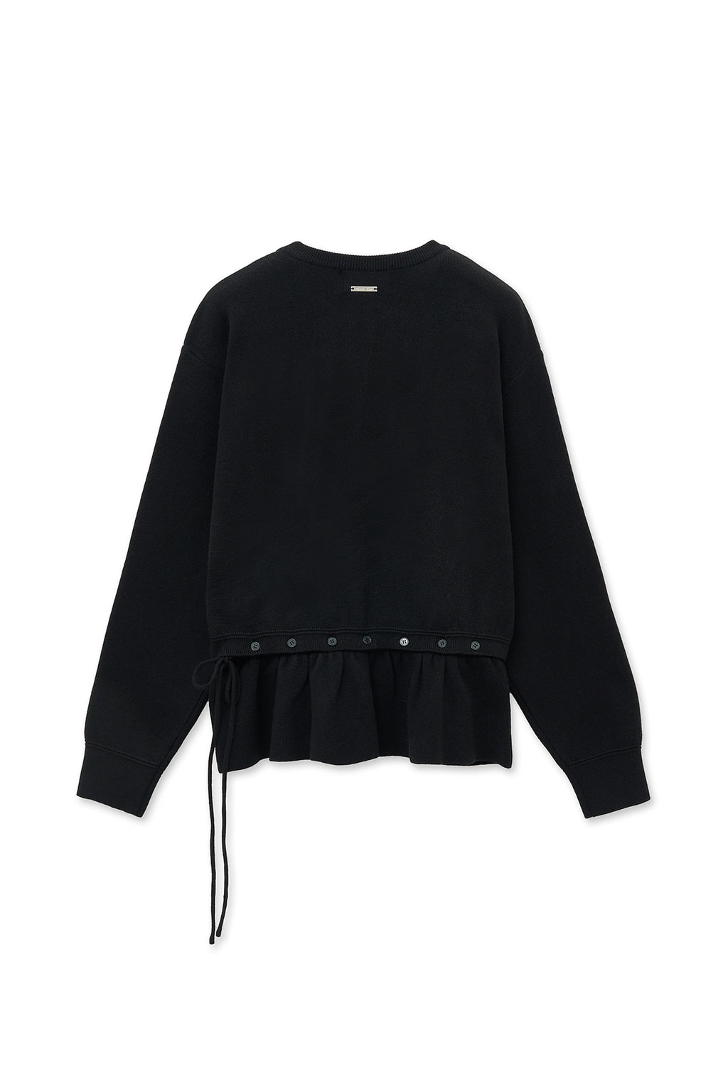 [matinkim] DETACHABLE SKIRT KNIT PULLOVER IN BLACK