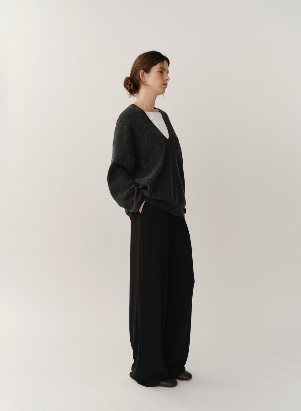 Kindersalmon Ramona Knit Top Anthracite