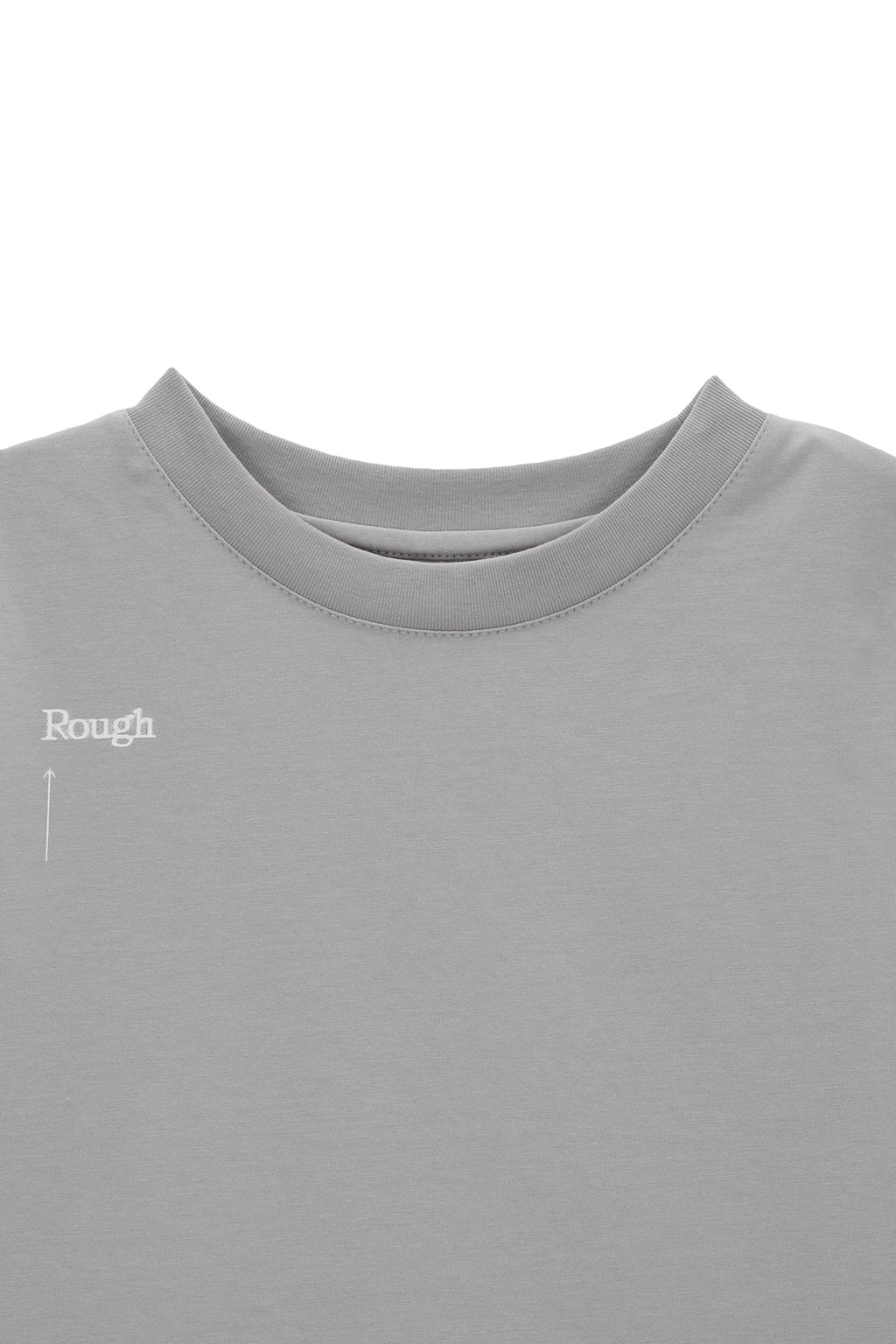 [matinkim] KEYWORD LETTERING CROP TOP IN LIGHT GREY