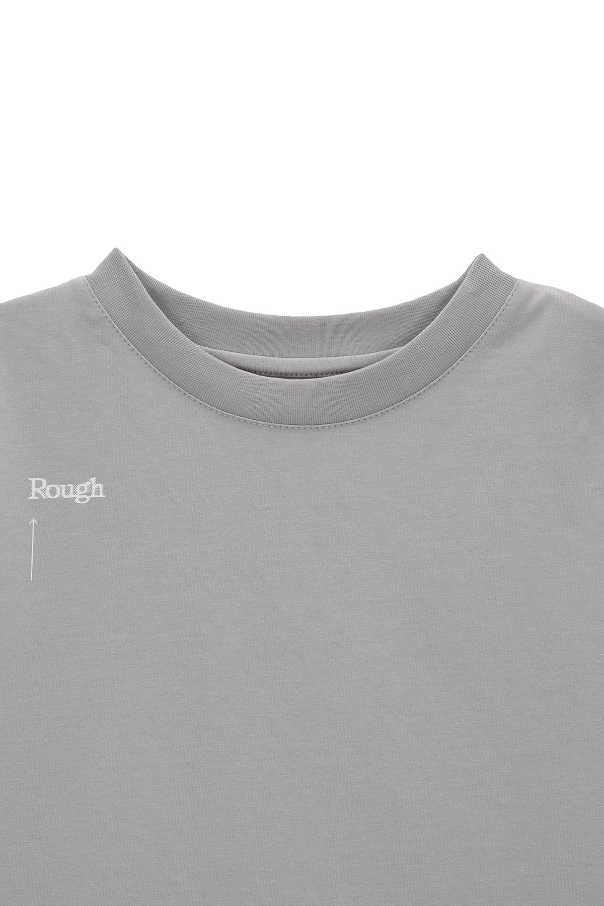 [matinkim] KEYWORD LETTERING CROP TOP IN LIGHT GREY