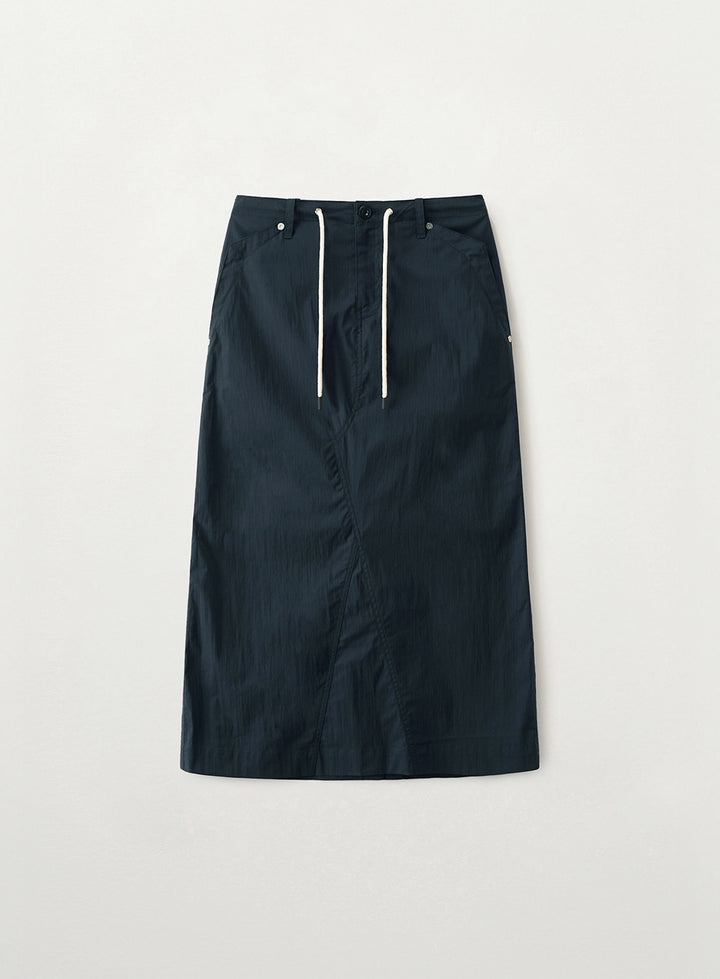 Satur (W) Parachute Long Skirt - Navy