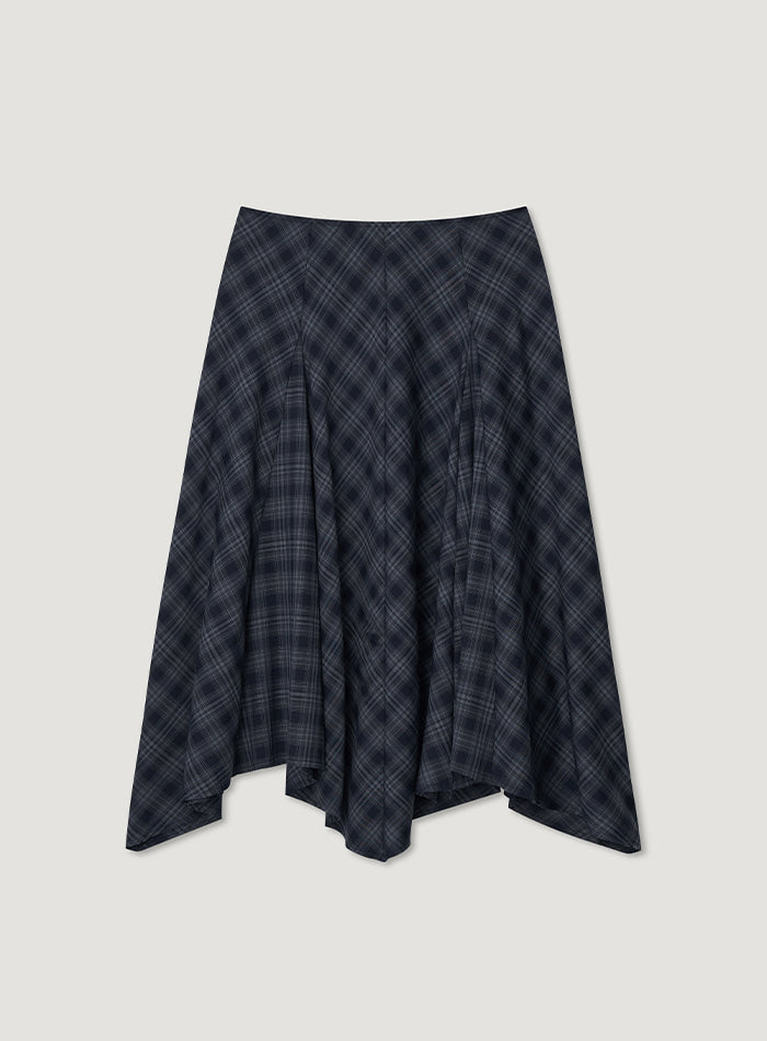 Mango Maniplease Dindee Flare Skirt Navy