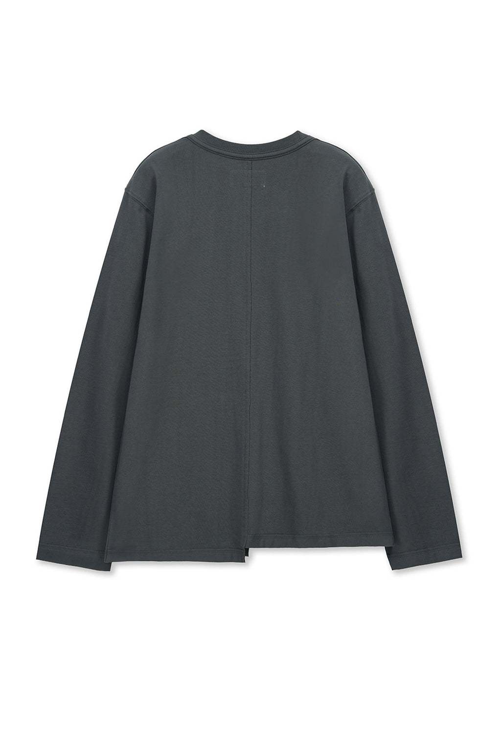 [matinkim] Asymmetric Logo Top IN Charcoal