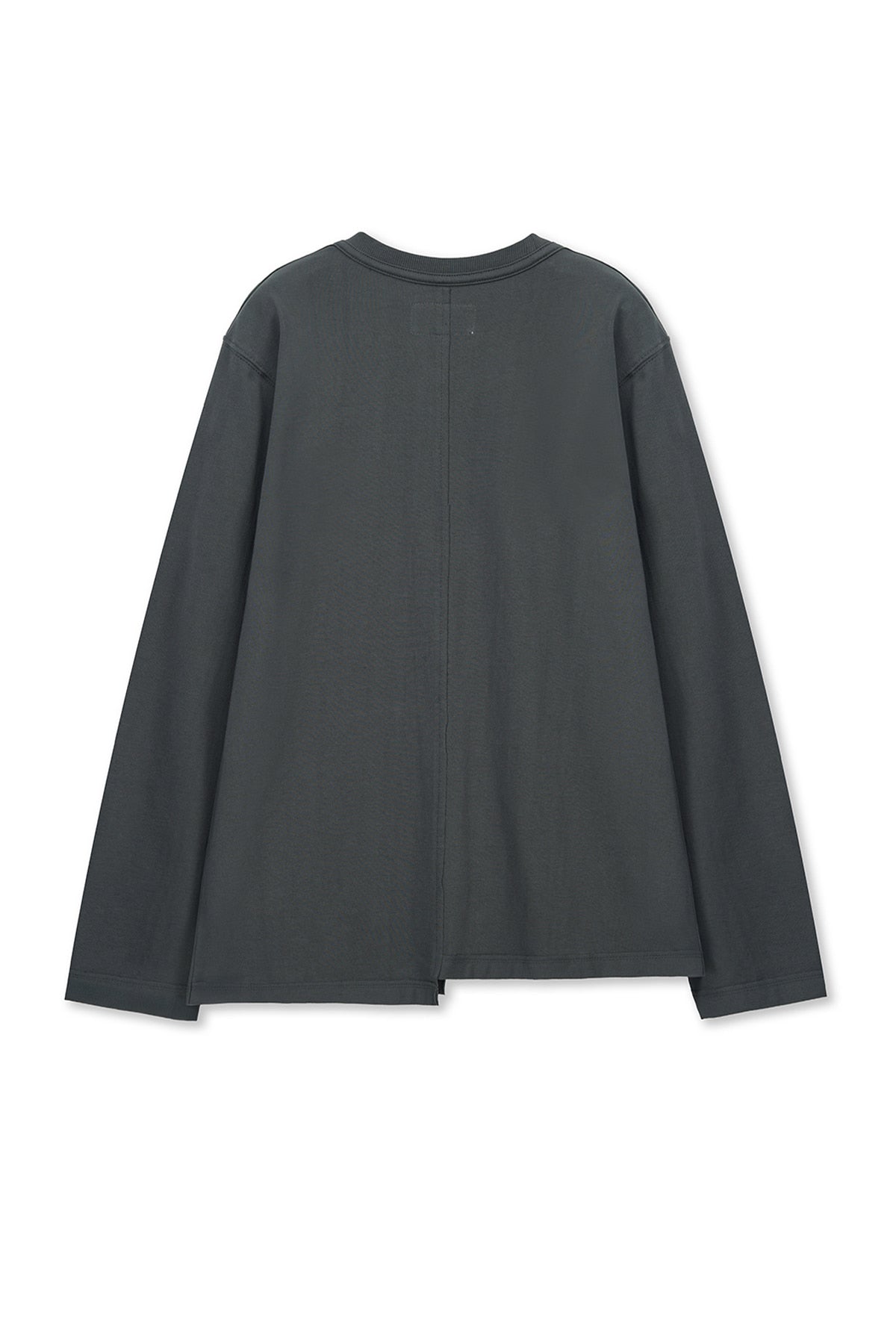 [matinkim] Asymmetric Logo Top IN Charcoal