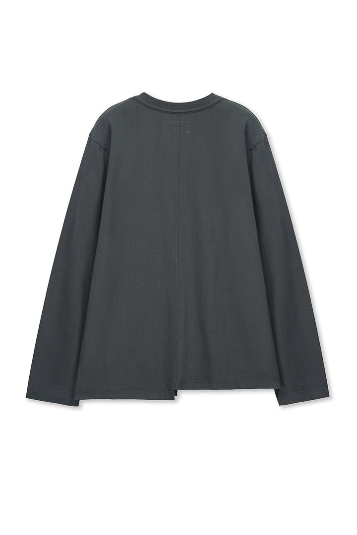 Matinkim Asymmetric Logo Top IN Charcoal