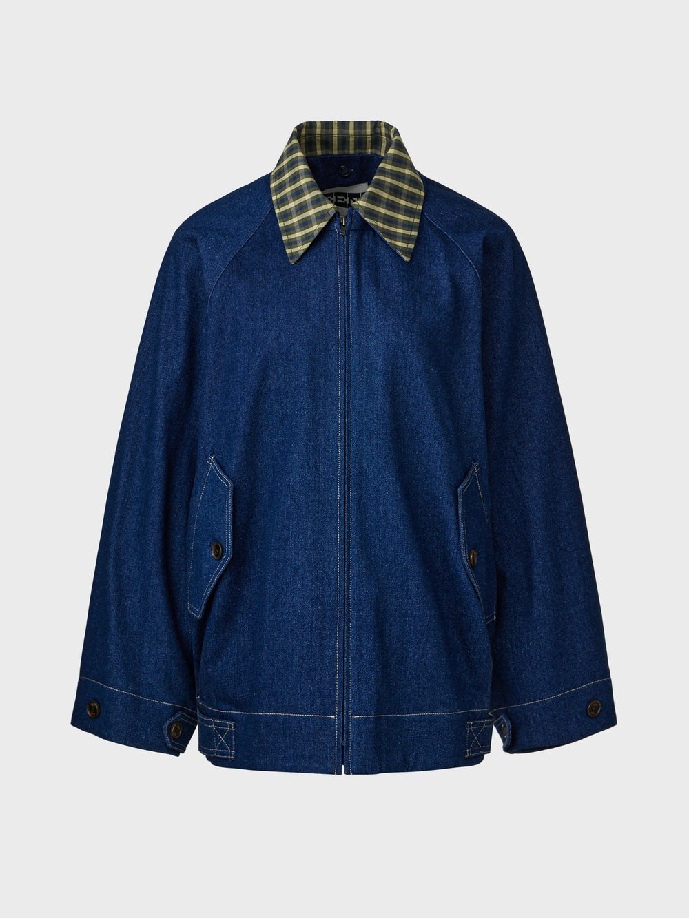 EENK Convertible Collar Raglan Jumper - Blue