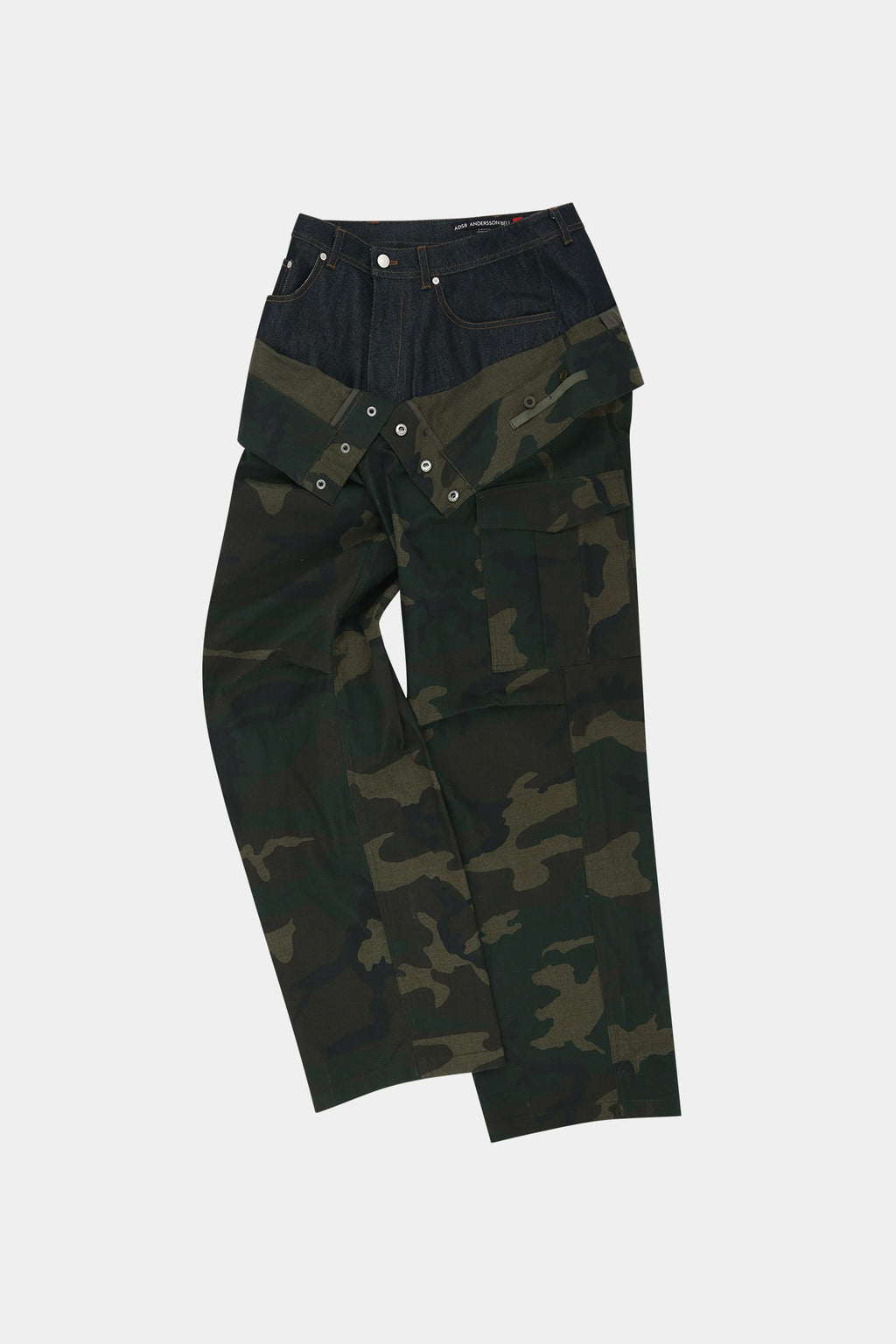 Andersson Bell Unisex Camouflage Double Waist Work Wide-Leg Jeans