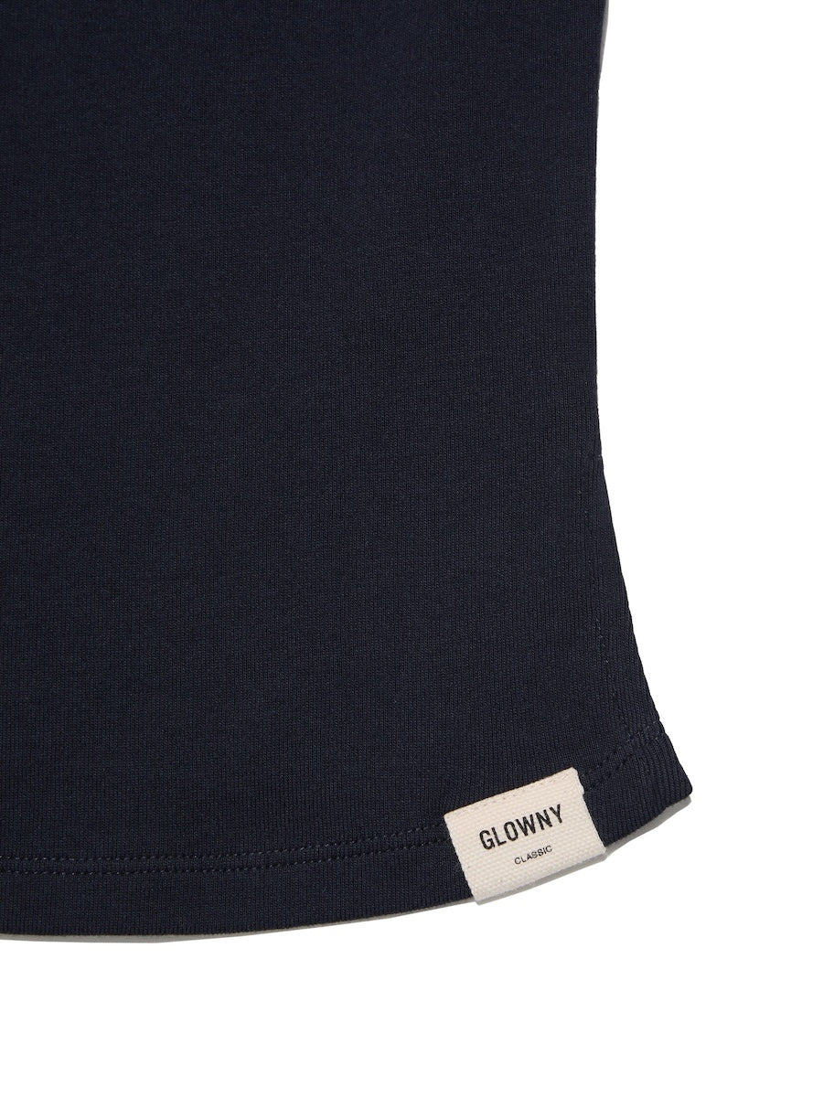 GLOWNY G Slit Sleeveless Top (Navy)