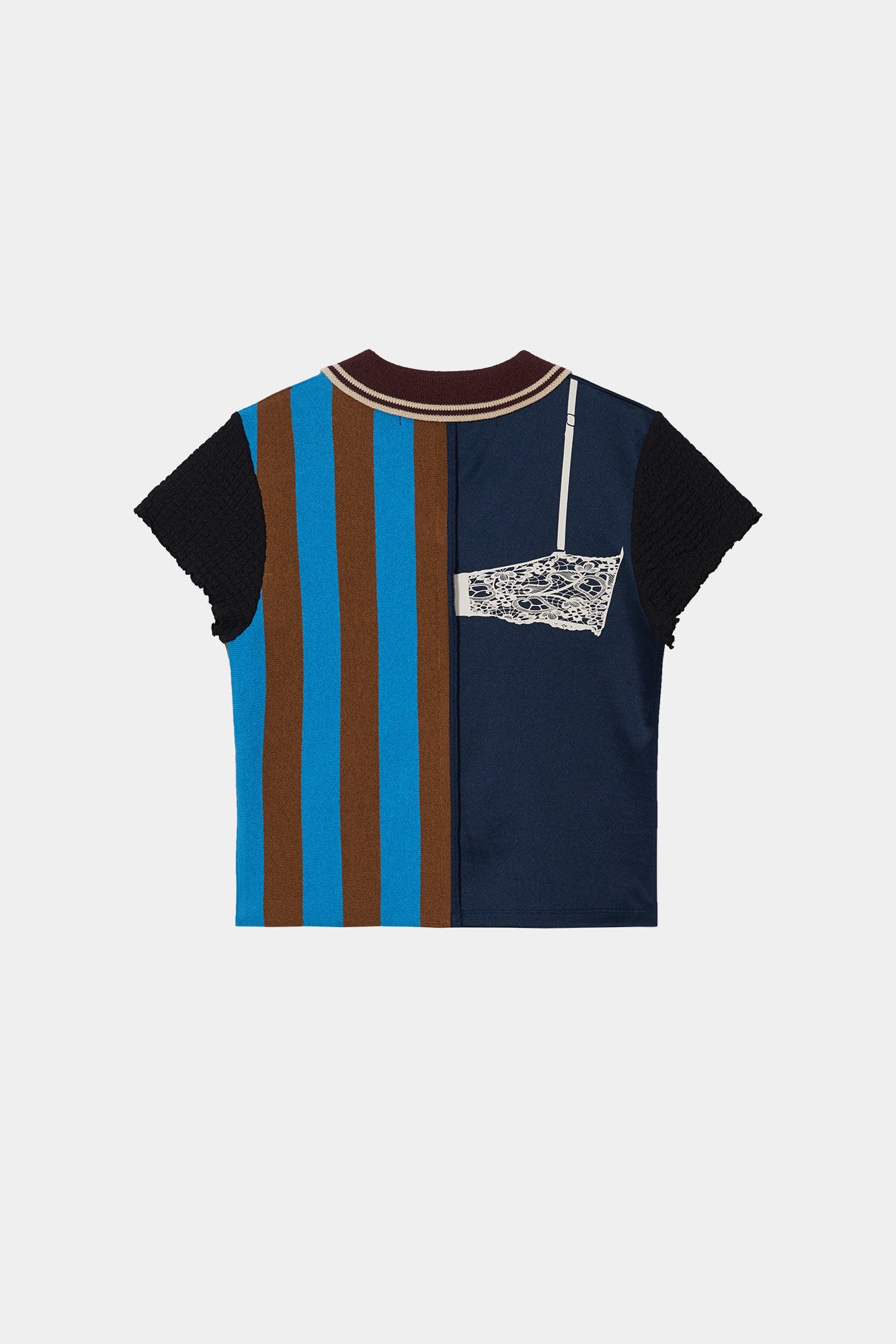 Andersson Bell Reworked Football Collar Top
