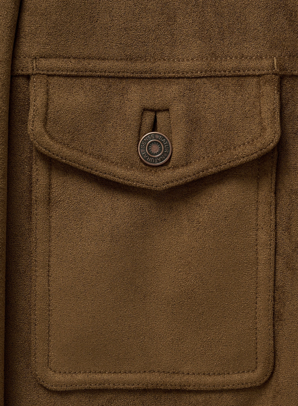 [satur] (W) Loose Fit Open Collar Jacket - Camel