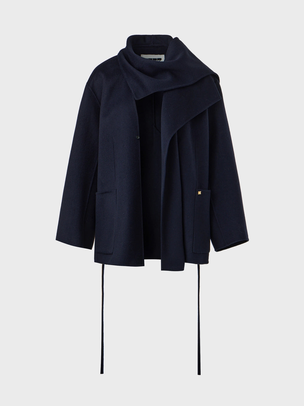EENK Handmade Shawl Collar Coat - Navy