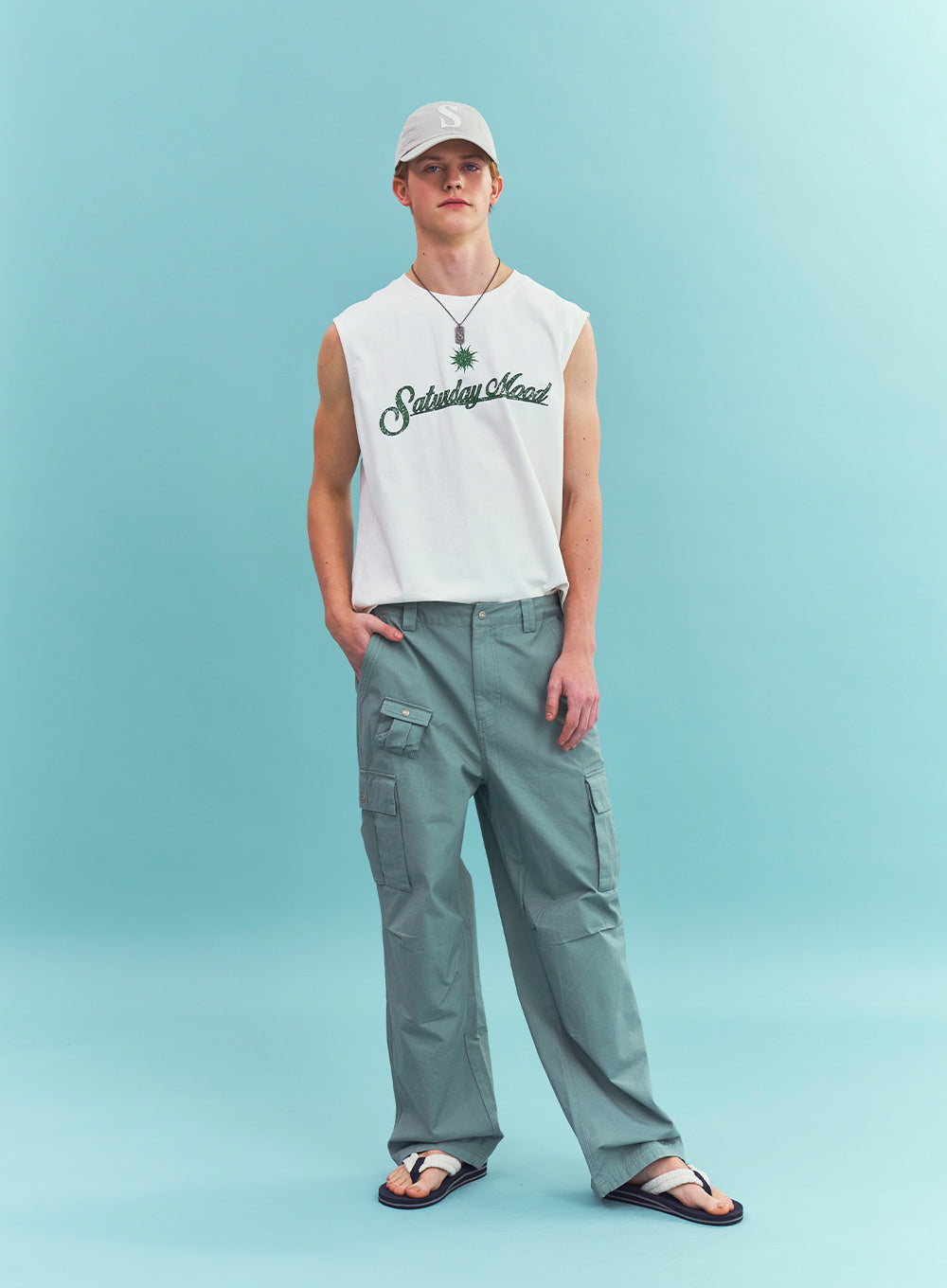 Satur Cotton Ripstop Cargo Pants - Light Khaki