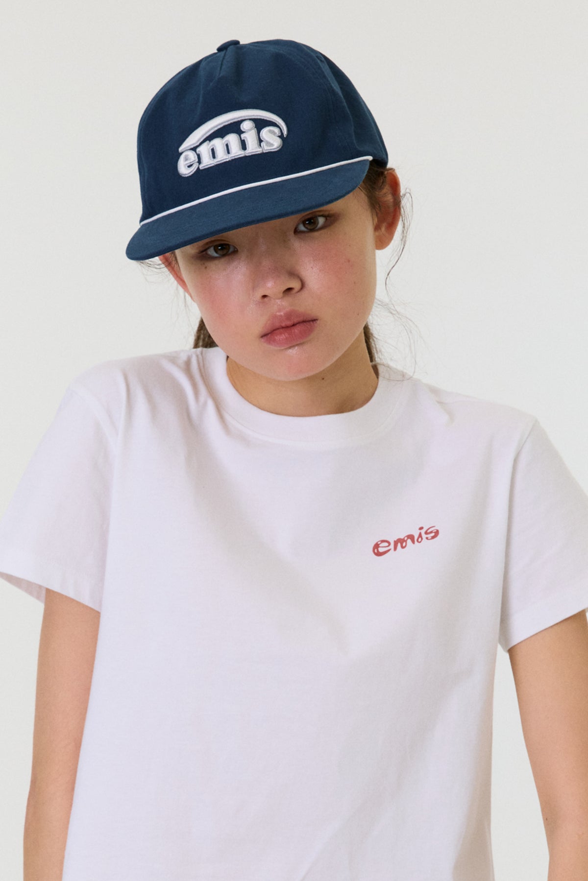 Emis New Logo Cotton Trucker Hat-Navy