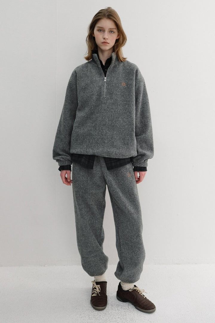 Dunst Unisex Boucle Jogger Pants Melange Grey