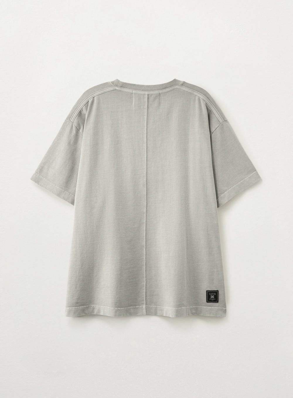 Satur Flowing Small Logo Dyed T-Shirt - Gray