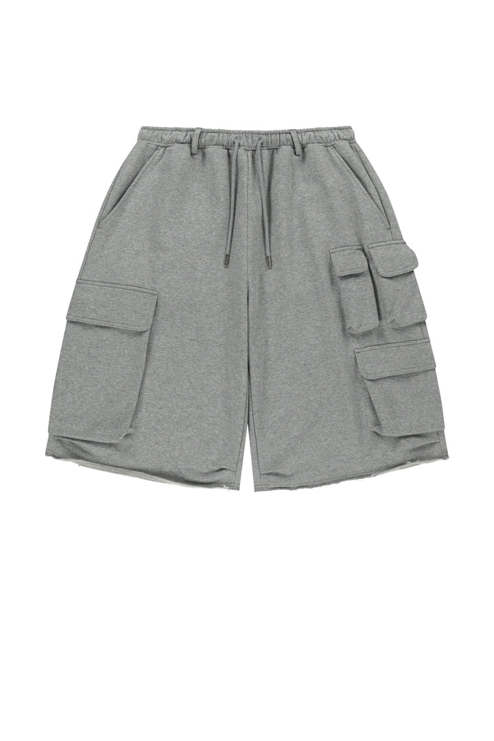 Matinkim Terry Utility Pocket Bermuda Pants IN Grey