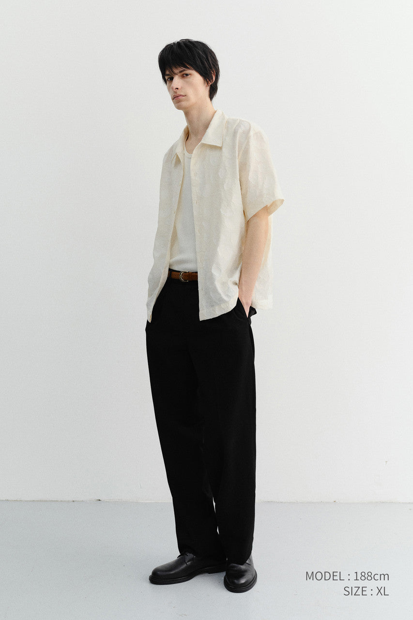 Dunst Unisex Holiday Jacquard Shirt Cream Jacquard