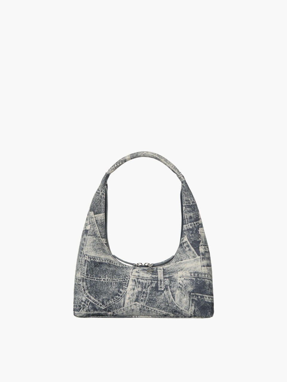 Margesherwood Hobo Shoulder light grey printed suede