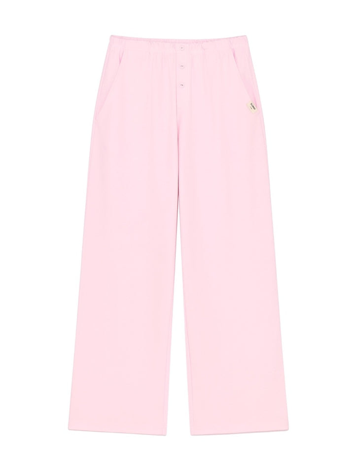 GLOWNY G Button Fly Pants (Pink)