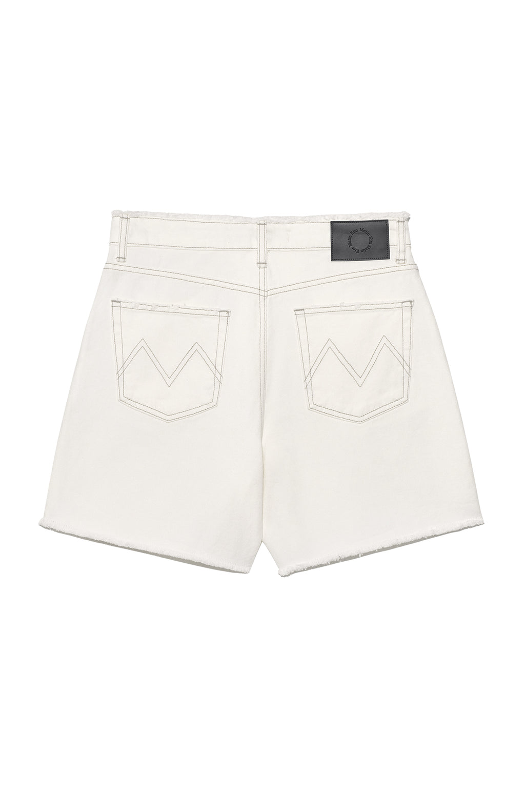 Matinkim Cut Line Point Denim Shorts IN White
