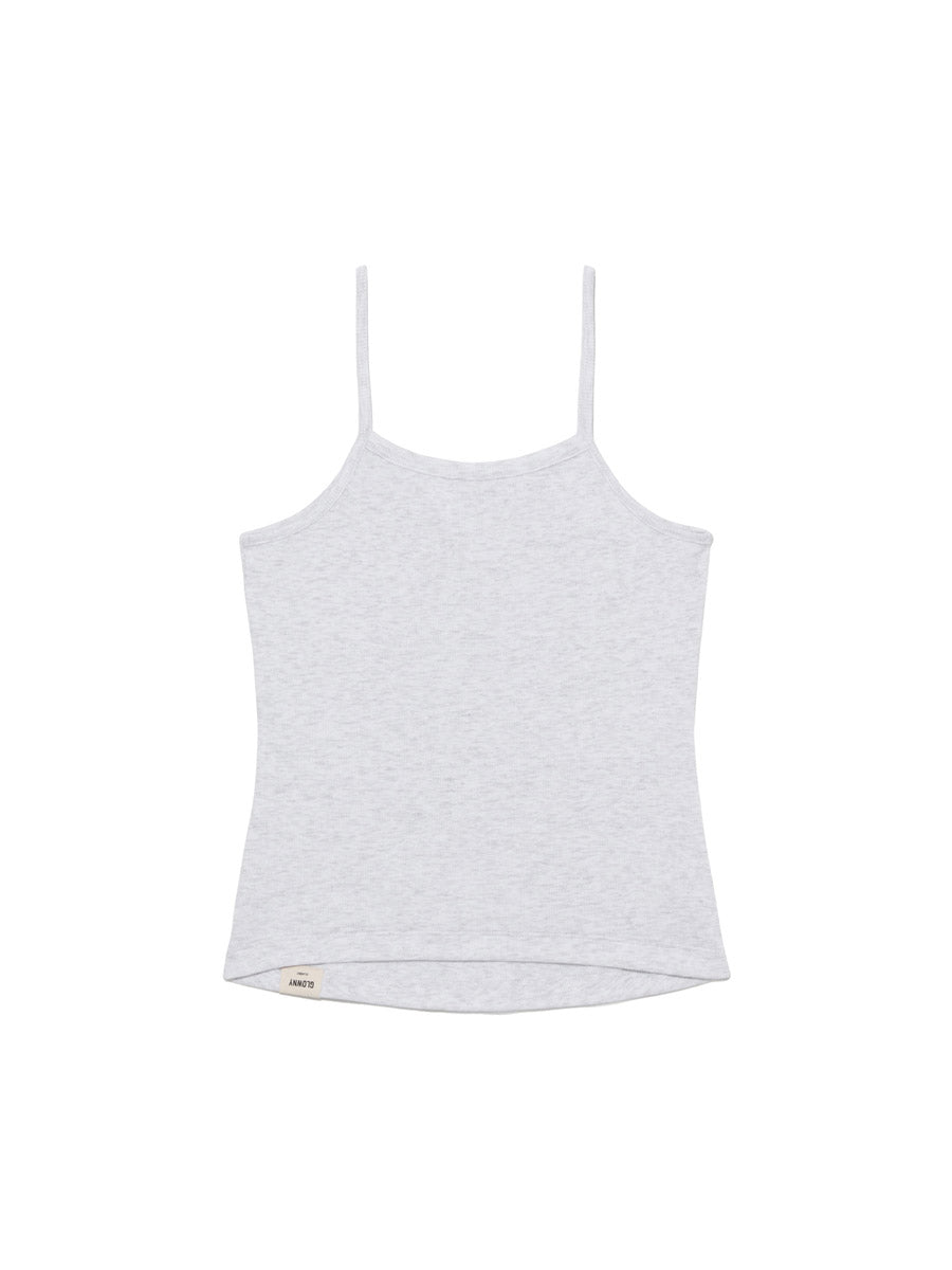 GLOWNY G Fine Rib Camisole (Melange Gray)