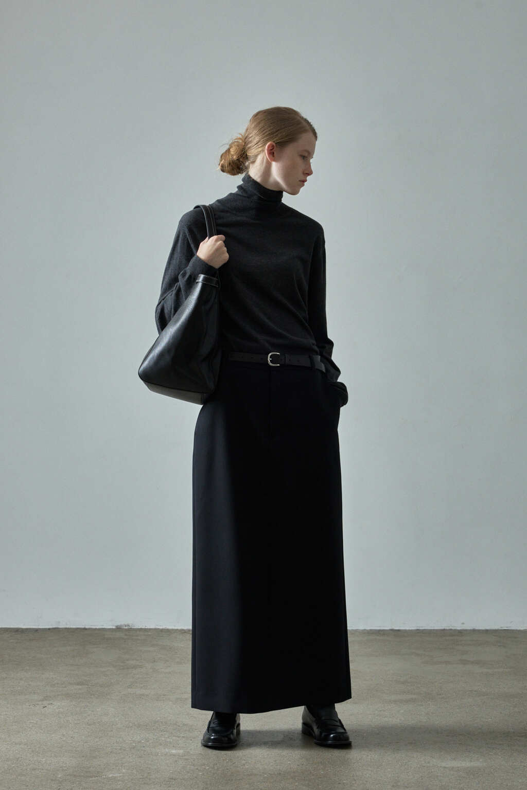 Facade Pattern Timeless Maxi Skirt black