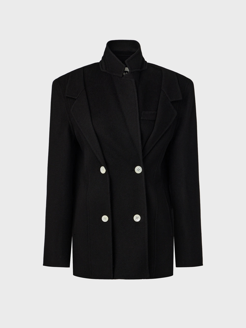 EENK Double Collar Jacket - Black